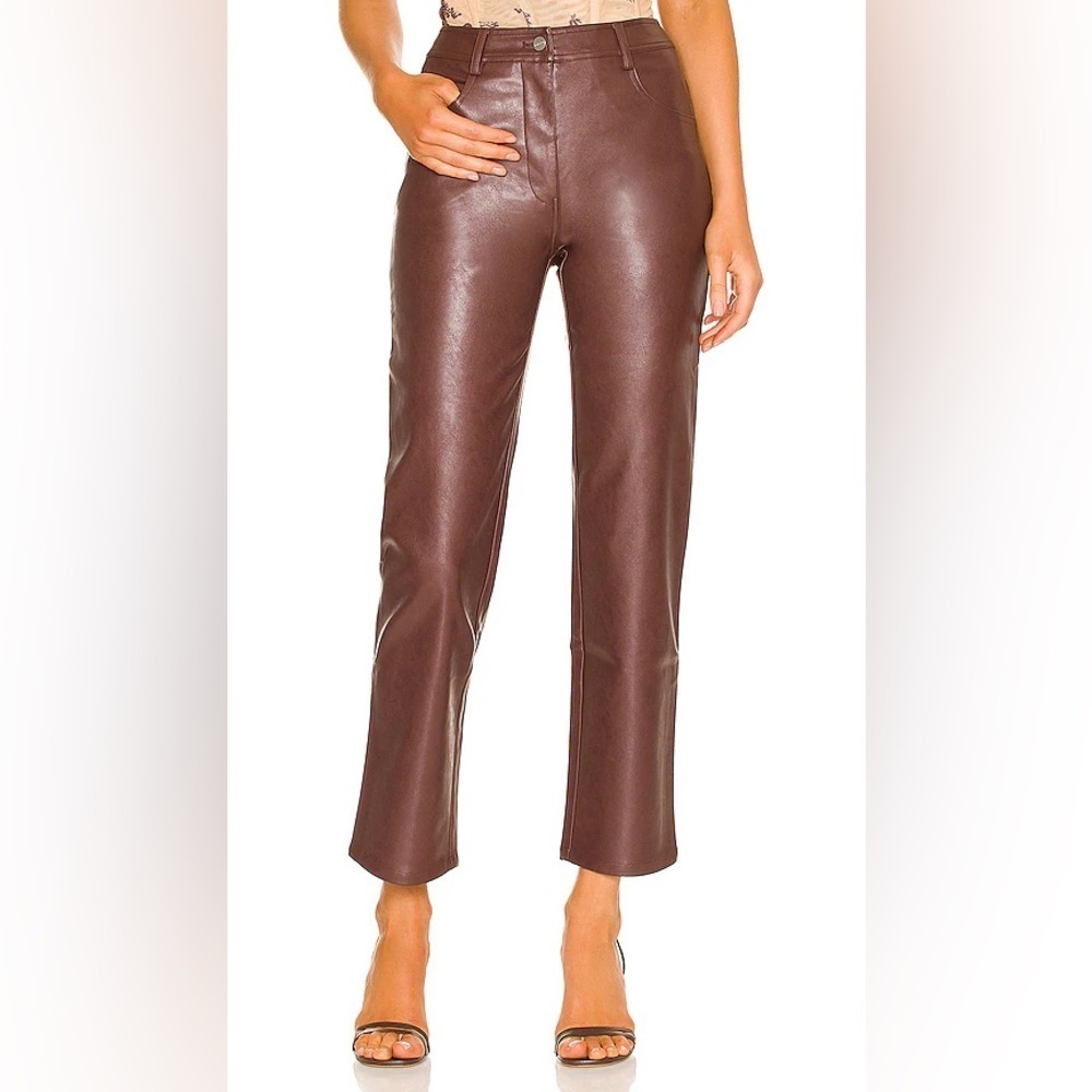 Miaou Junior Pants Size XL in Brown Leather
